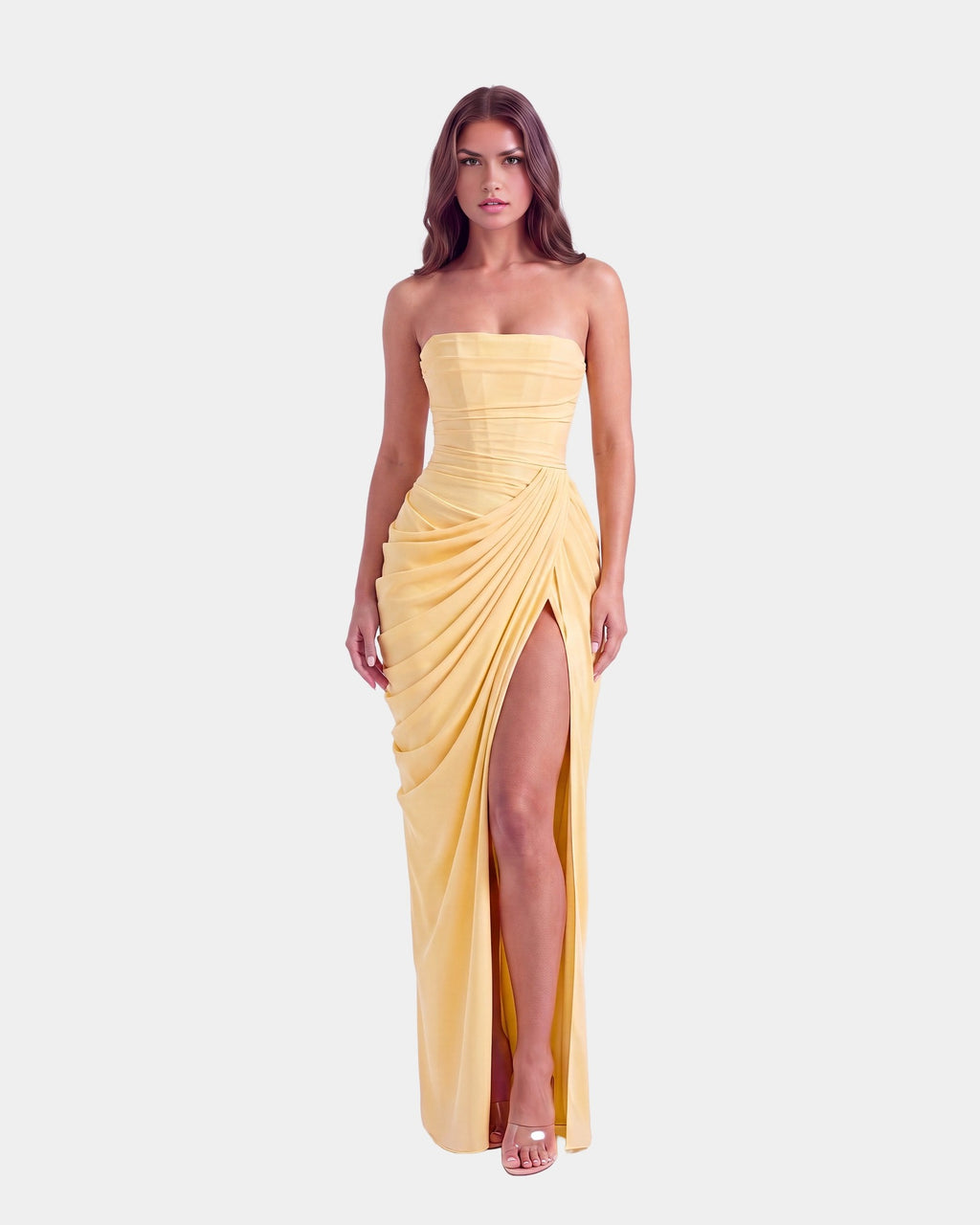 Charlotte strapless corset maxi dress, studio