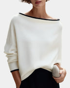 Colette oversized boat-neck knit sweater, studio